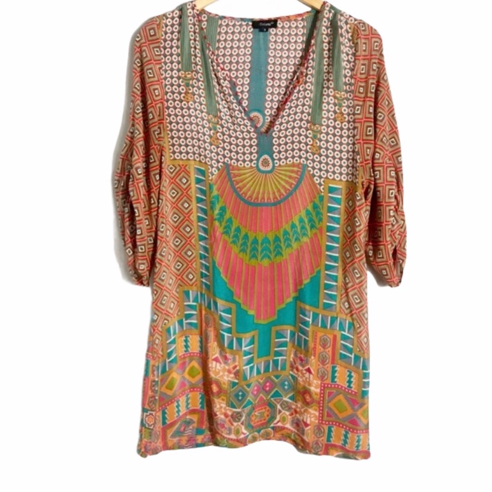 TOLANI Silk Tunic Top